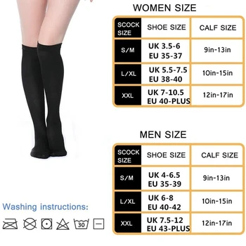 3 Чифта Женски Компрессионных чорапи с дължина до коляното 15-25 мм, футболни чорапи, Чорапи за бягане