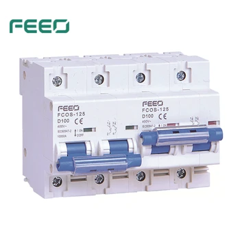 FEEO 2P + 2P 100A, AC Двоен ключ за ръчно предаване на хранене MTS Автоматичен прекъсвач MCB