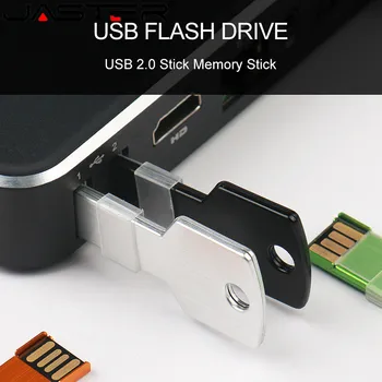 JASTER Shape Key USB 2.0 Флаш памет 32 GB Метален Флаш памет 4 GB 8 GB 16 GB 64 GB 128 GB Карта Водоустойчив Usb Устройство U Drive