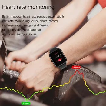 LIGE 2020 Смарт Часовници Дамски Спортни Фитнес Тракер IPX7 Водоустойчив Led Пълен Сензорен Екран е идеален За Android и ios smartwatch Мъжки