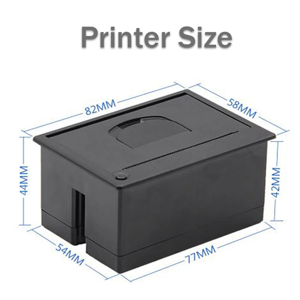 Принтер притежателя панел 58mm термален за промишленото на оборудване за измерване TTL или принтер получаване на интерфейс RS232 термален Изображение 5