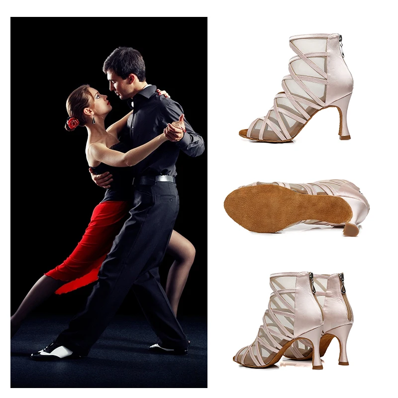 SWDZM/ Дамски Обувки За латинските танци с високо берцем, Черни Обувки за танци балната зала, Дамски Обувки за танци-Салса, танго, Обувки за танци, обувки за партита с мека подметка Изображение 0