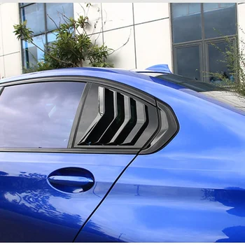 В гланцово черно Треугольное задното стъкло на BMW G20 G28 2019 2020 320 Серия 3 щори Триъгълна защита на прозорец автомобили на кутията