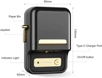 Домашен Принтер За Етикети B21 Многофункционален Мобилен Телефон С Bluetooth Преносим Термична Малката Умна Машина За Поставяне На Етикети