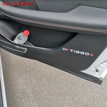 За Chery Tiggo 8 Pro 2021 Кожена Врата Противоударная Наслагване На Защитни Стикери От Карбон Вътрешната Страна На Ръба На Фолио На Автомобилни Аксесоари