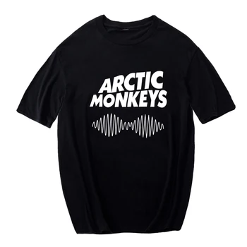 Лятна тениска в Ретро стил Мъжка Тениска Arctic Monkey Rock Band, Ежедневни Риза в стил хип-хоп, Свободна мъжка тениска от Епохата на Възраждането