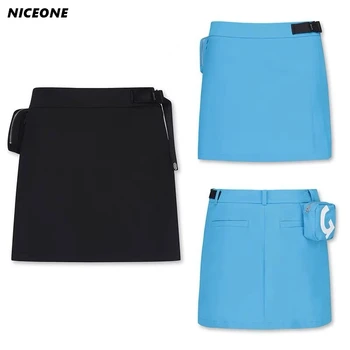 Пролет/лято 2022, нов дамски панталон за голф с мирис на бедрата, пола с малка чанта, спортни и ежедневни красивата цветна