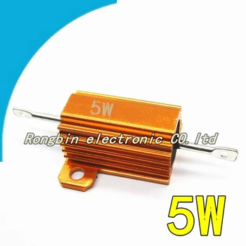 Резистор 0.01 ~ 30K Wirewound повод мивки метал сила 5W RX24 алуминиев Wirewound 0.1 0.5 1 2 3 5 6 8 10 20 100 150 200 300 500 1K 10K Ома