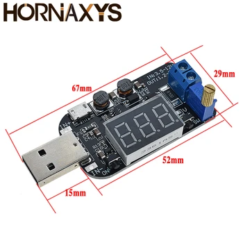 С настоящата USB Micro USB от 5 до 3,3 9 12 18 24 Регулируема стъпка надолу захранващия блок Модул на регулатора на напрежение led дисплей