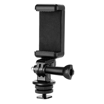 Титуляр / адаптер за прикрепване на гореща обувка, съвместима с екшън камерата GoPro, крепящейся до телефона на DSLR камера или кольцевую лампа